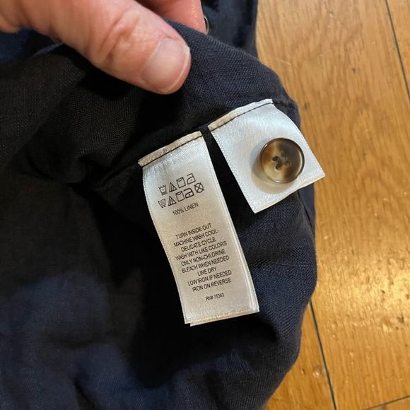 RACHEL Rachel Roy Linen Tank size small in navy - Picture 4 of 7